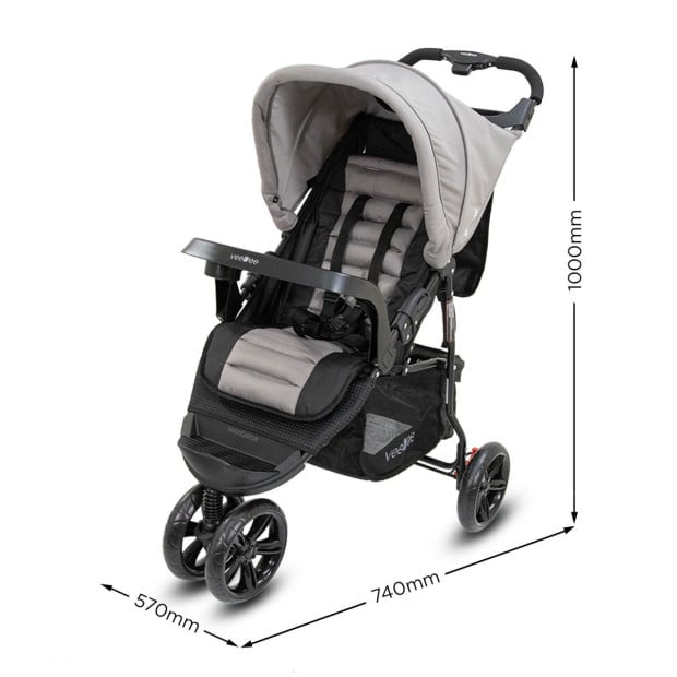 Veebee 3-Wheel Navigator Stroller - Fauna Image 7