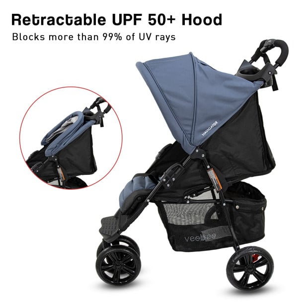 Veebee 3-Wheel Navigator Stroller - Glacier Image 9