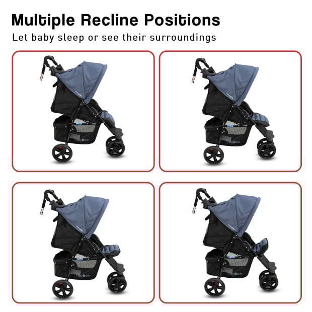 Veebee 3-Wheel Navigator Stroller - Glacier Image 8