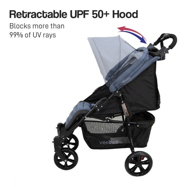 Veebee NAV 4 Stroller - Glacier Image 6