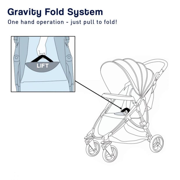 Veebee Dash Stroller with Snack Tray - Moon Shadow Image 7