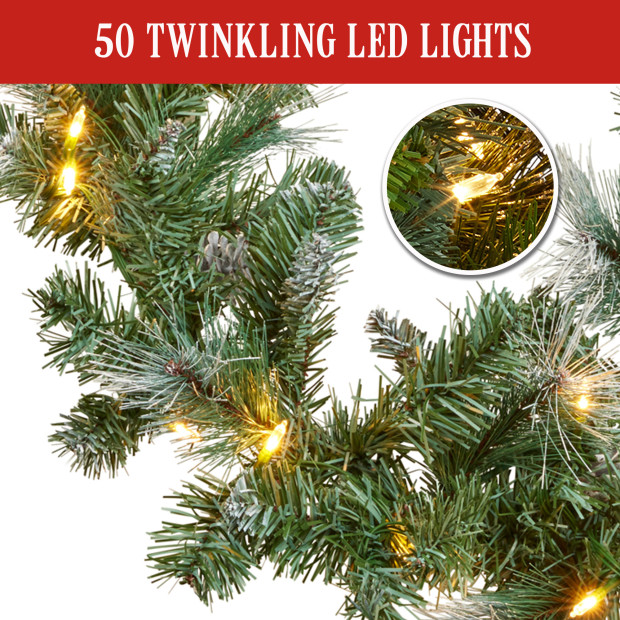 National Tree Company 274cm Prelit Christmas Garland - Bayville Pine Image 5