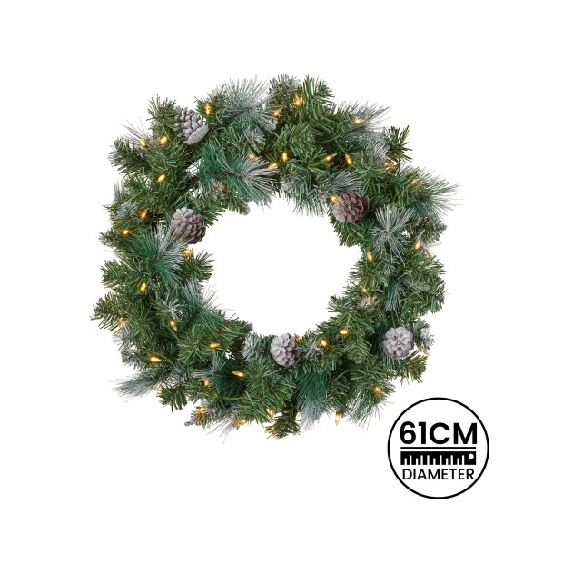 National Tree Company 61cm Bayville Pine Christmas Wreath Image 3
