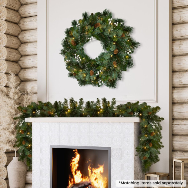 National Tree Company 61cm Bayville Pine Christmas Wreath Image 6