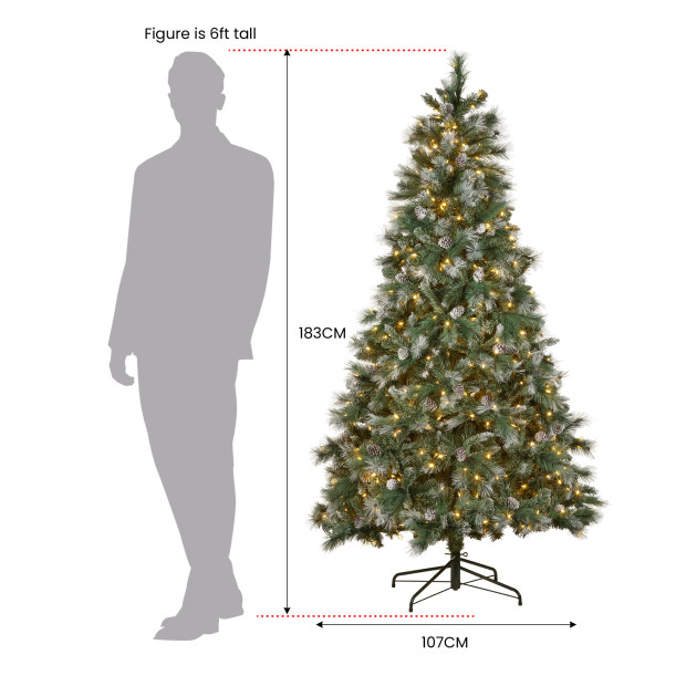 National Tree Company 1.8m Bayville Pine Pre-Lit Christmas Tree Image 3