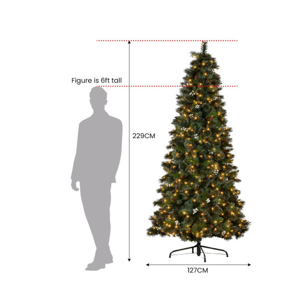 7.5ft Christmas Tree with Twinkle Lights Bryson Pine Image 4