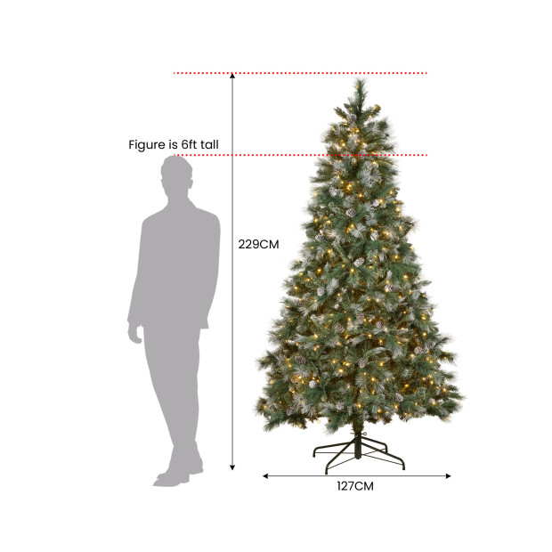 National Tree Company 2.3m Bayville Pine Pre-Lit Christmas Tree Image 3