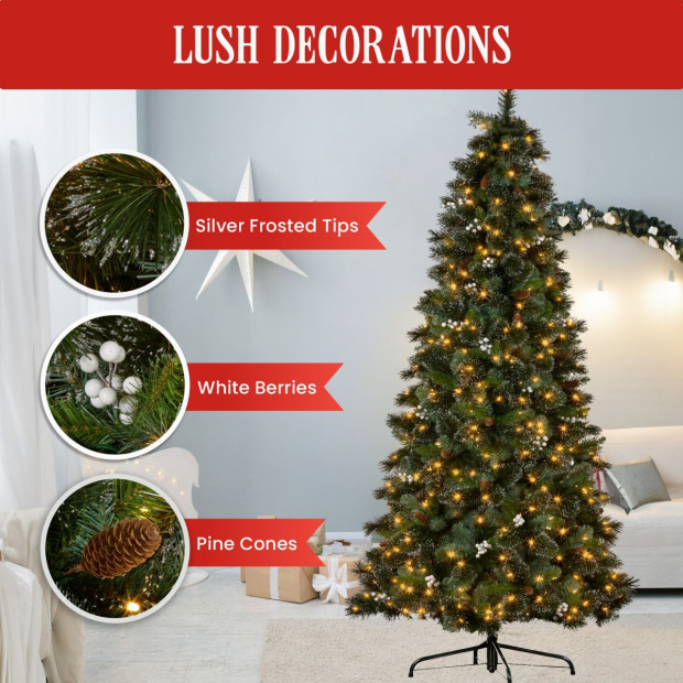 7.5ft Christmas Tree with Twinkle Lights Bryson Pine Image 6