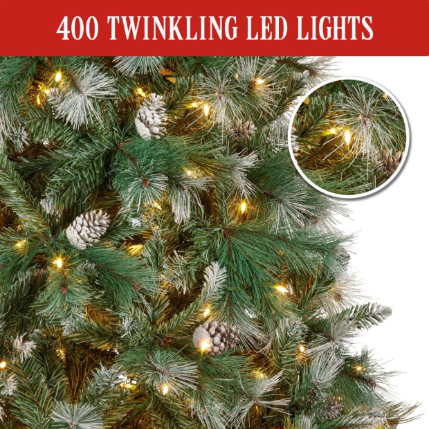 National Tree Company 2.3m Bayville Pine Slim Pre-Lit Christmas Tree Image 4