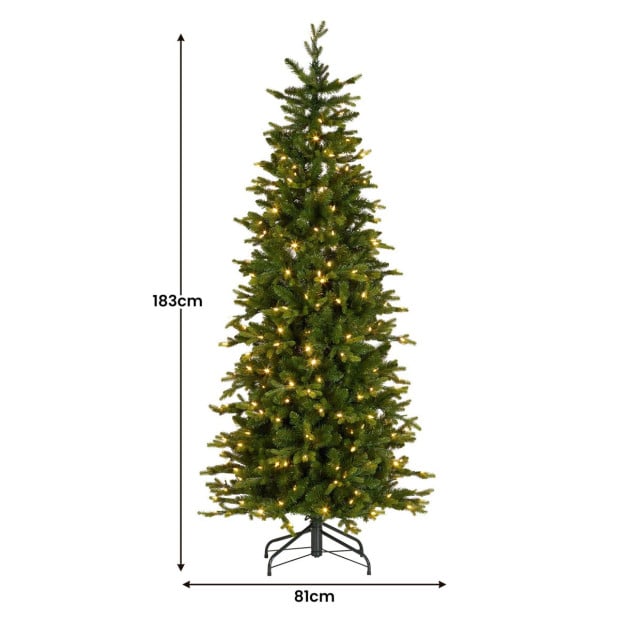 National Tree Company 6ft Slim Carrington Fir Christmas Tree Image 3