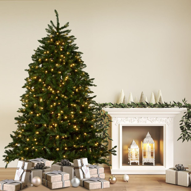 National Tree Company 1.8m Dunhill Shimmer Fir Pre-Lit Christmas Tree Image 8