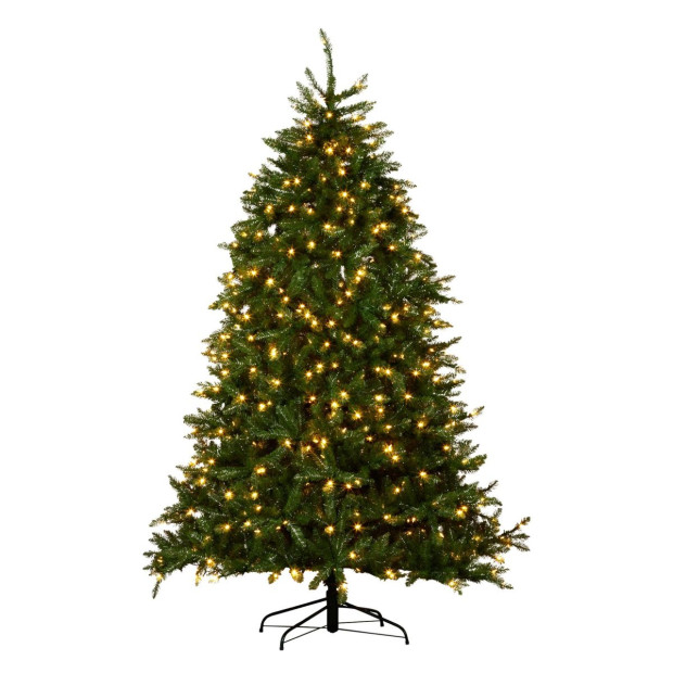 National Tree Company 2.7m Dunhill Shimmer Fir Pre-Lit Christmas Tree Image 2