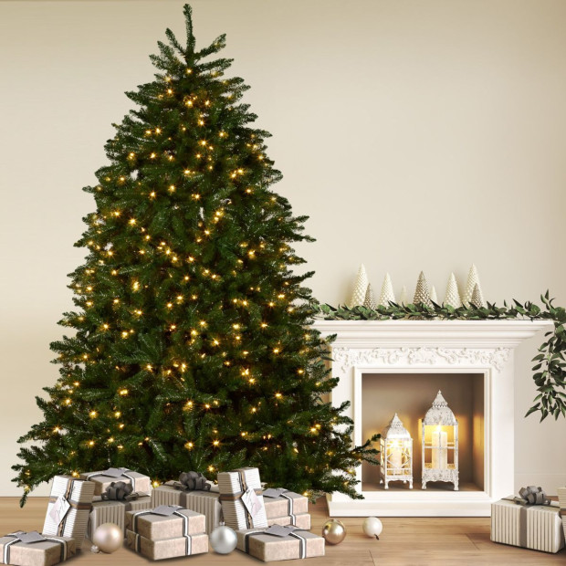 National Tree Company 2.7m Dunhill Shimmer Fir Pre-Lit Christmas Tree Image 8