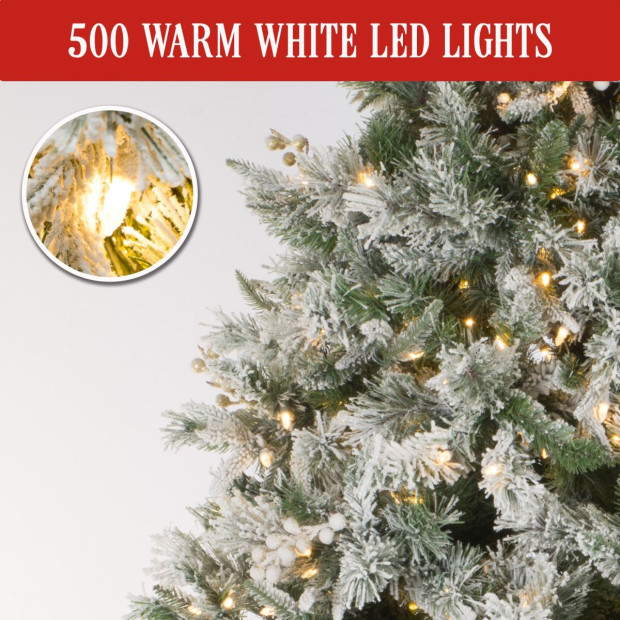 National Tree Company 1.8m Frosted Colonial Prelit Christmas Tree Image 7
