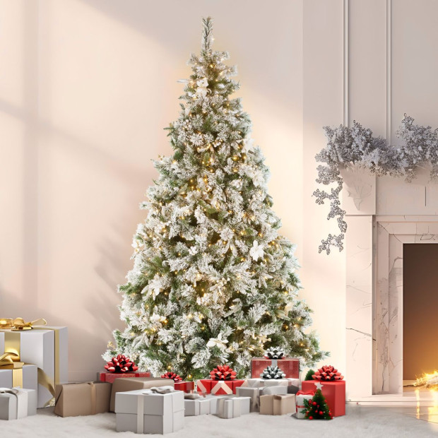 National Tree Company 1.8m Frosted Colonial Prelit Christmas Tree Image 10