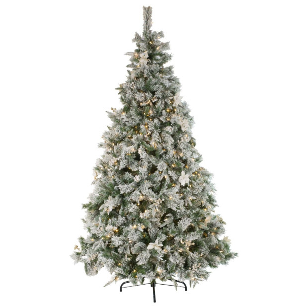 National Tree Company 2.3m Frosted Colonial Prelit Christmas Tree Image 2