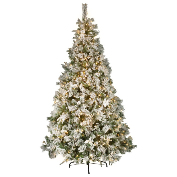 National Tree Company 2.3m Frosted Colonial Prelit Christmas Tree Image 3