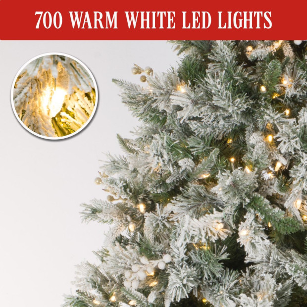 National Tree Company 2.3m Frosted Colonial Prelit Christmas Tree Image 8