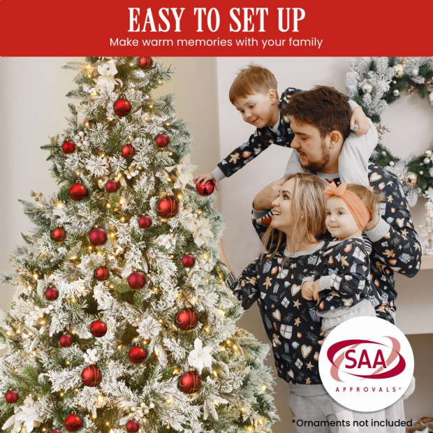 National Tree Company 2.3m Frosted Colonial Prelit Christmas Tree Image 9