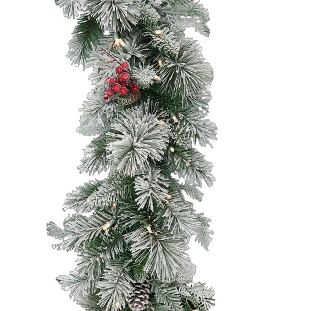 National Tree Company Snowy Bedford Christmas Garland - 274cm Image 4
