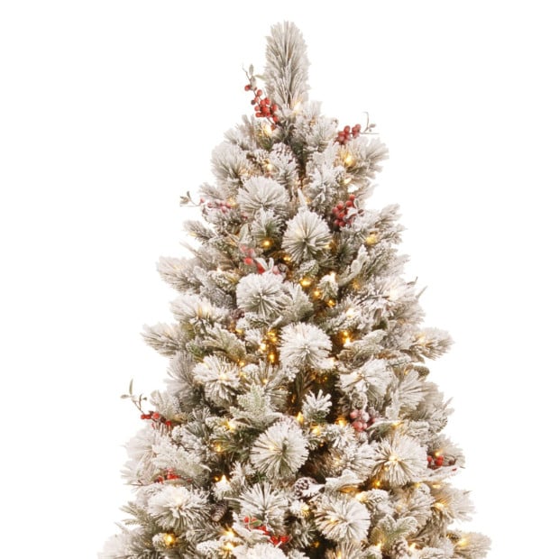 7.5foot 229cm Snowy Bedford Christmas Tree 1012 tips 800 LED Lights Image 3