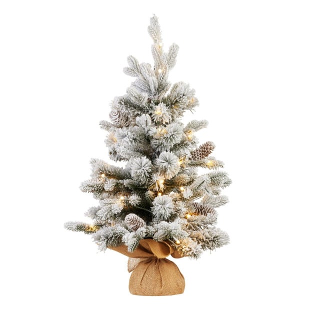 National Tree Company 61cm Snowy Dorchester Prelit Tabletop Christmas Tree Image 2