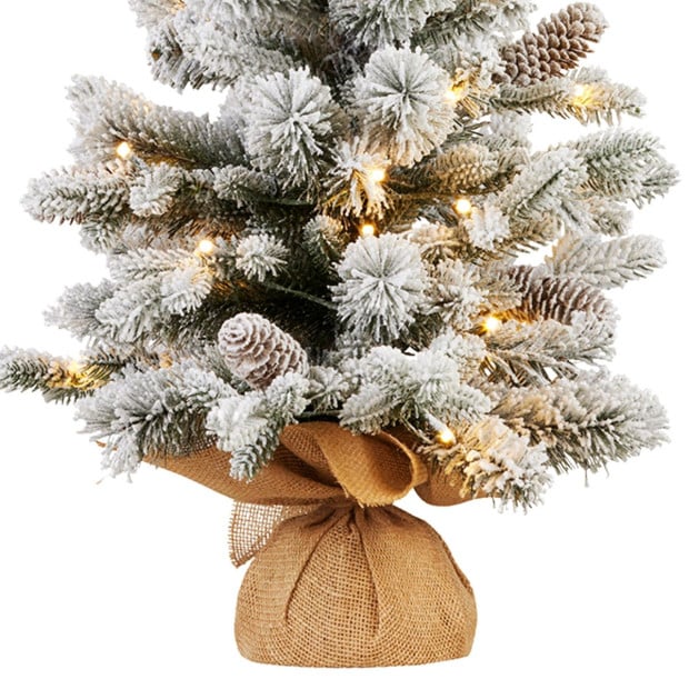 National Tree Company 61cm Snowy Dorchester Prelit Tabletop Christmas Tree Image 3