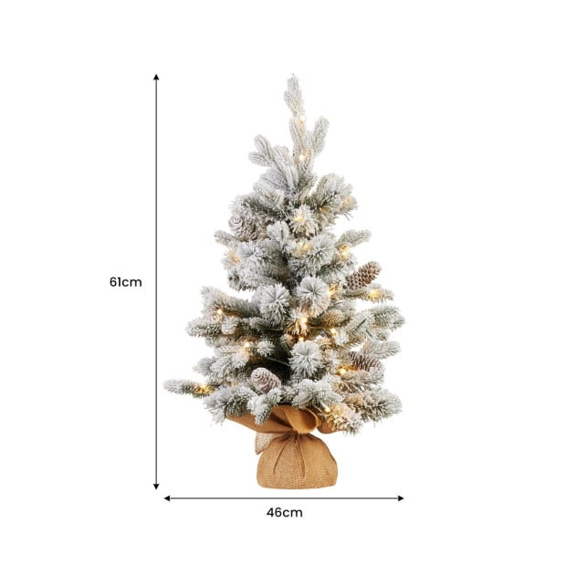 National Tree Company 61cm Snowy Dorchester Prelit Tabletop Christmas Tree Image 5