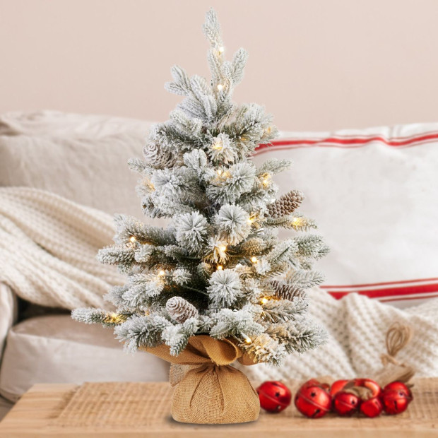 National Tree Company 61cm Snowy Dorchester Prelit Tabletop Christmas Tree Image 8
