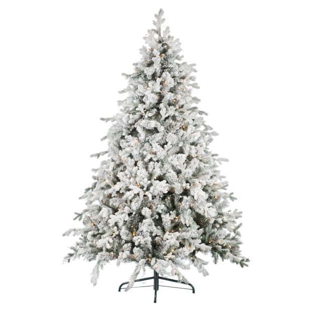 National Tree Company 2.3m Snowy Dorchester Pre-Lit Christmas Tree Image 2