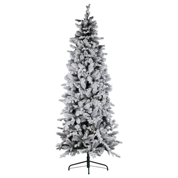 National Tree Company 7.5 ft Snowy Dorchester Pencil Christmas Tree Image 4