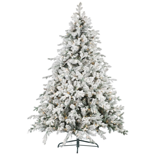 9ft Christmas Tree with Twinkle Lights- Snowy Dorchester Image 2