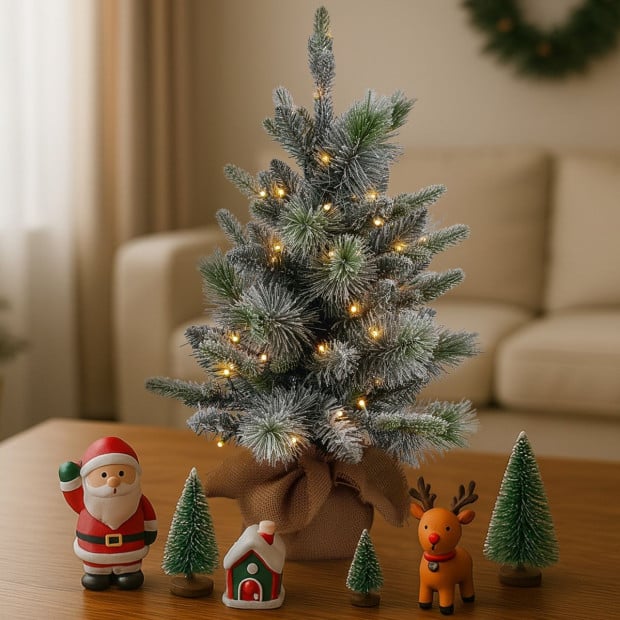 National Tree Company 61cm Battery-Operated Christmas Tree - Snowy Stamford Spruce Image 7