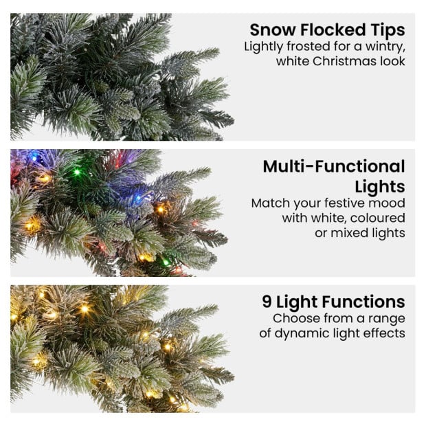 National Tree Company 61cm Battery-Operated Christmas Wreath - Snowy Stamford Spruce Image 6