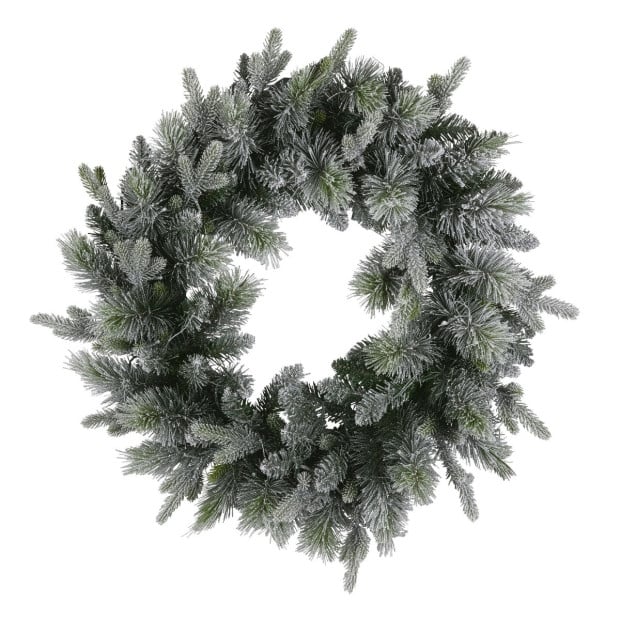 National Tree Company 76cm Battery-Operated Christmas Wreath - Snowy Stamford Spruce Image 5