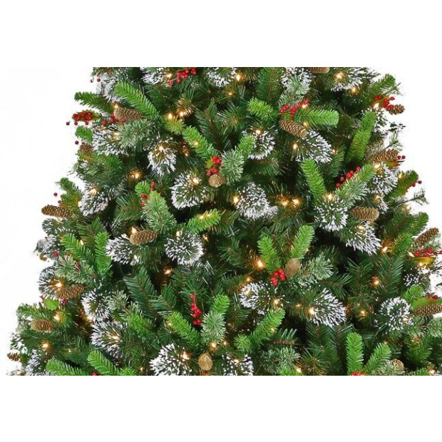 9ft Christmas Tree with Twinkle Lights Wintry Pine