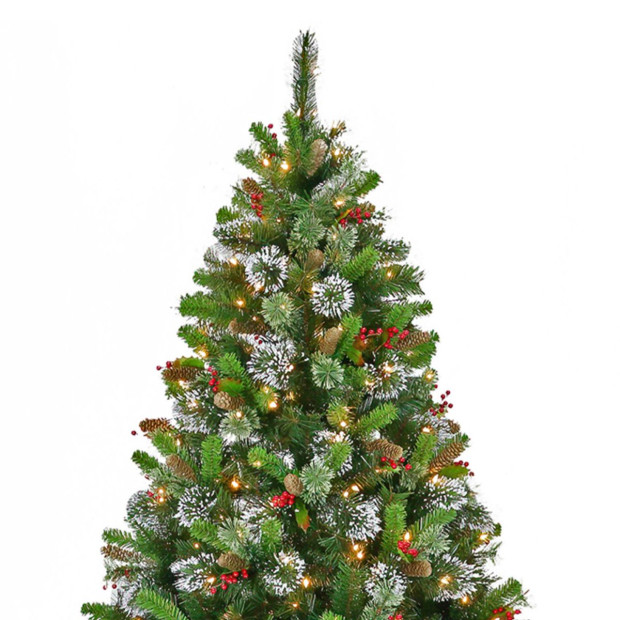 9ft Christmas Tree with Twinkle Lights Wintry Pine Image 3