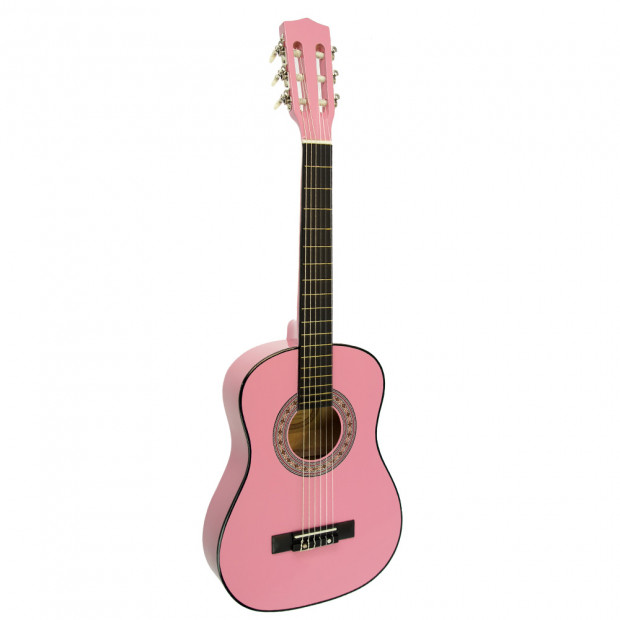 Childrens no-cut acoustic guitar - Pink