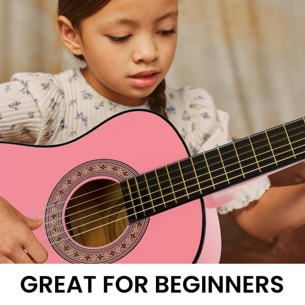 Karrera 34in Acoustic Childrens Guitar - Pink Image 6