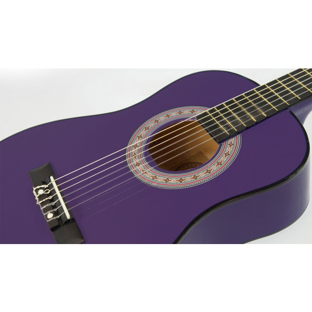 Childrens no-cut acoustic guitar - Purple Image 6