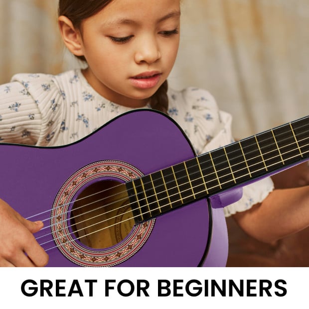 Karrera 34in Acoustic Childrens Guitar - Purple Image 6
