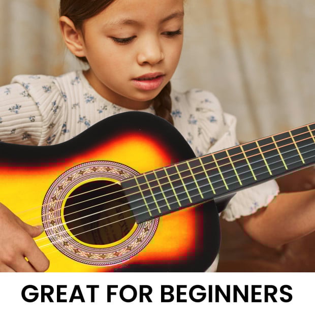 Karrera 34in Acoustic Childrens Guitar - Sunburst Image 6