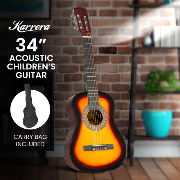 Karrera 34in Acoustic Childrens Guitar - Sunburst Image 2