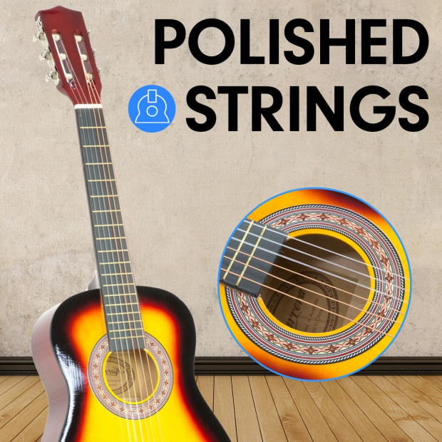 Karrera 34in Acoustic Children no cut Guitar - Sunburst Image 3