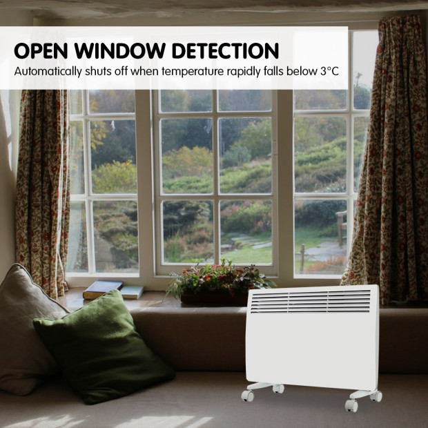 Levante NDM-15WT 1500W Electric Panel Heater Wifi Thermostat Castors Image 8