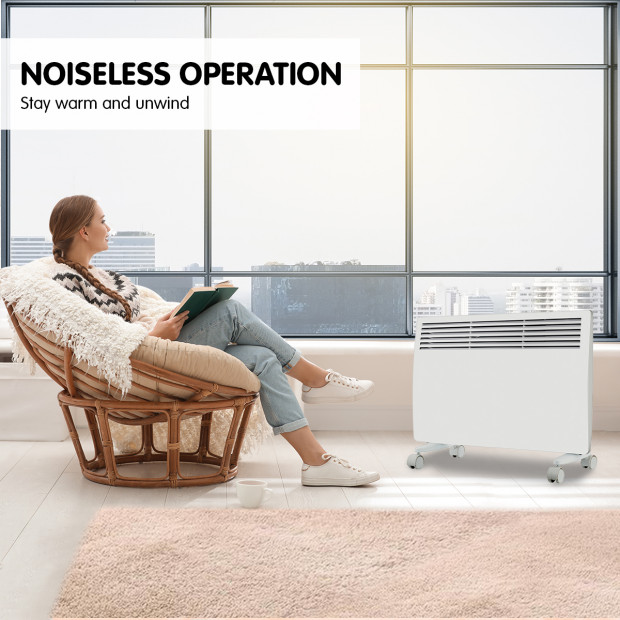Levante NDM-15WT 1500W Electric Panel Heater Wifi Thermostat Castors Image 6