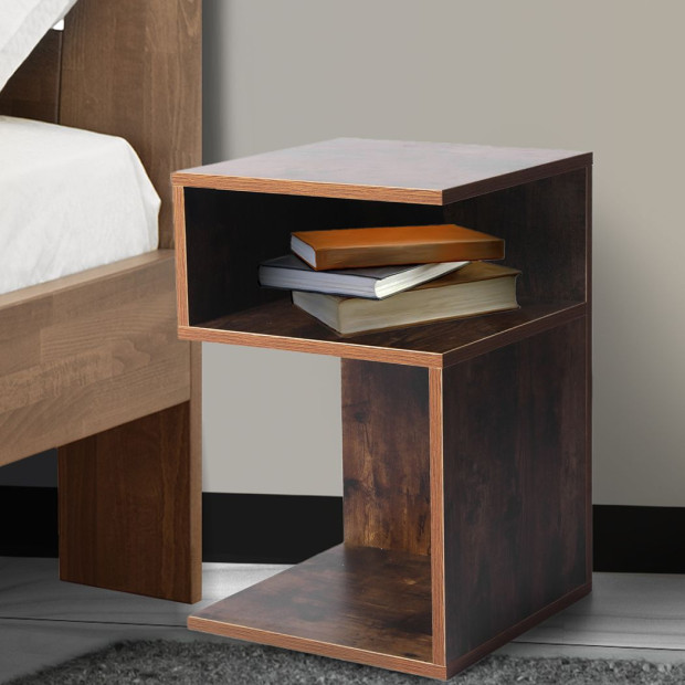 Bedside Drawers Side Table Wood Nightstand Storage Cabinet Bedroom Image 7