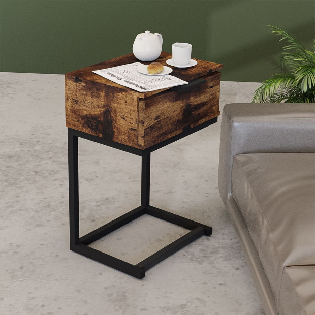 Bedside Tables Drawers Side Table Wood Nightstand Storage Cabinet Image 8