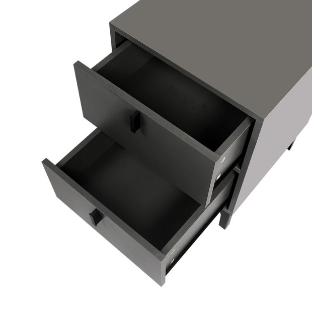 Bedside Tables Side Table Nightstand 2 Drawers Storage Cabinet Image 2