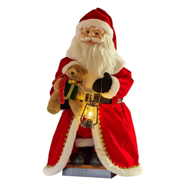Christabelle 1.1m Musical LED Animated Christmas Santa Claus Glowing Lantern Ornament Decoration Image 2